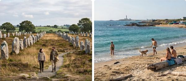 La magnifique rencontre entre baignade et mégalithes en Bretagne sud